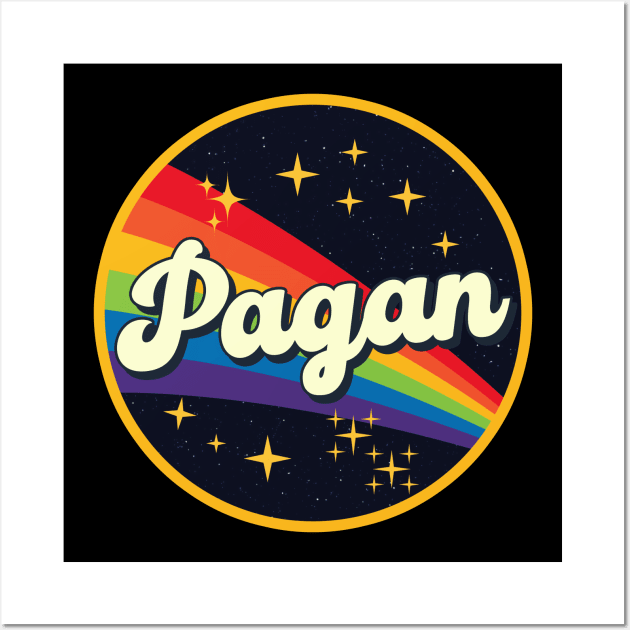 Pagan // Rainbow In Space Vintage Style Wall Art by LMW Art